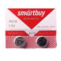 Элемент питания AG10 Alkaline (10-BL) (200 2000) (390, LR1130, LR54) SmartBuy