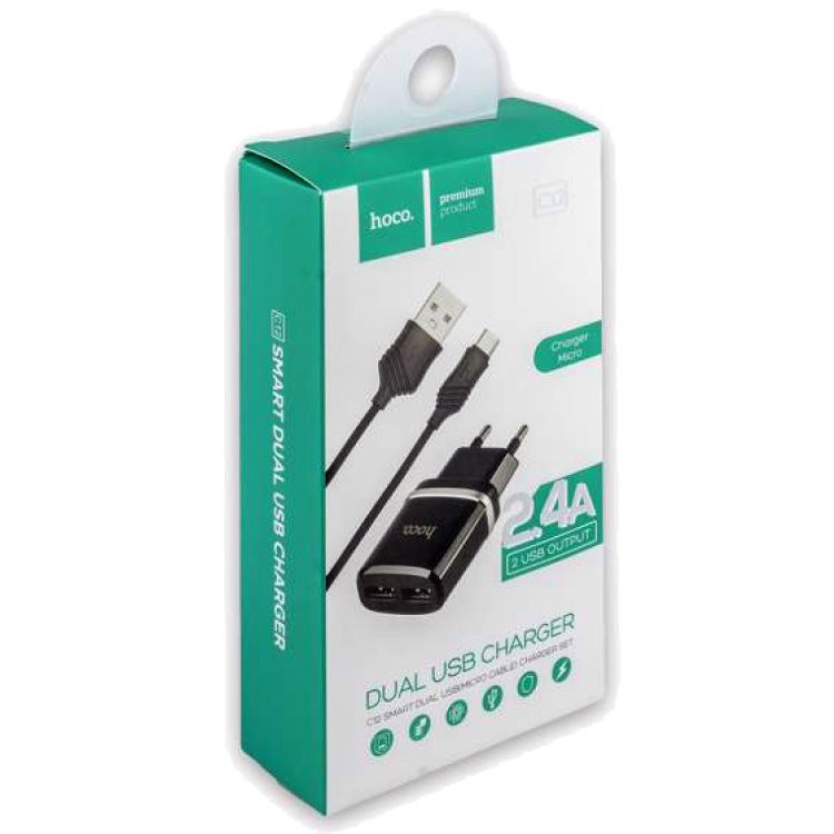 Зарядное устройство C12 N4 MicroUSB белый Hoco Зарядное устройство C12 N4 MicroUSB белый Hoco