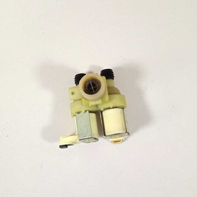 Электроклапан двойной 90° выпуск=12мм фишки mini 220V 53114P A (Ariston Hotpoint) (демонтаж с WMUF 5050 B) Электроклапан двойной 90° выпуск=12мм фишки mini 220V 53114P A (Ariston Hotpoint) (демонтаж с WMUF 5050 B)