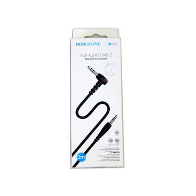 Кабель соединительный miniJack3,5mm M-папа - miniJack3,5mm M-папа 2.0м чёрный L 10 Borofone