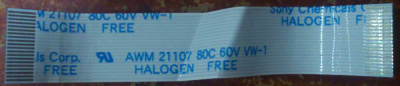Cable Sony KDL-32P2520 Sony Chemicals Corp. HALOGEN FREE AWM 21107 80C 60V VW1 170mm