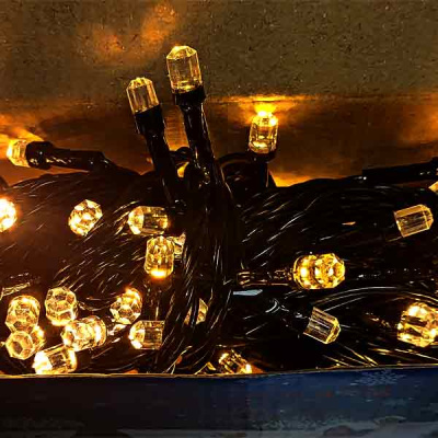 Гирлянда нить 120 led желтый цвет 15м 19