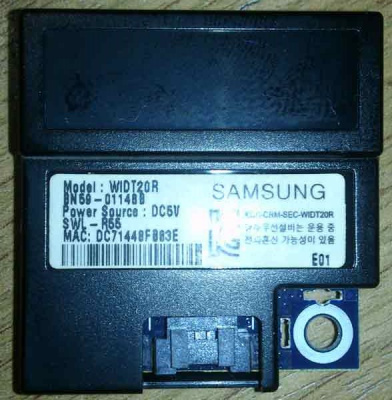 WiFiBoard Samsung UE40ES6100WXRU ver TI01 WIDT20R BN59-01148B