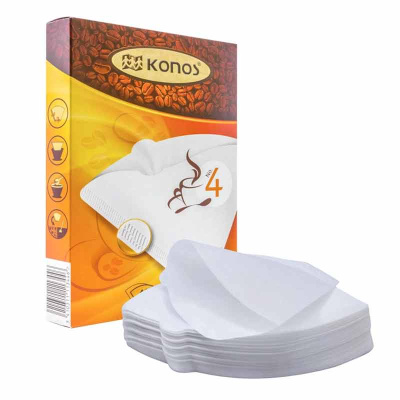 Фильтры для кофеварки KONOS4 40W  капельного типа, размер 4, отбеленные, 40 шт