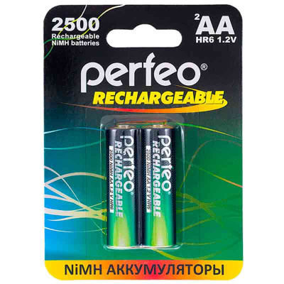 Аккумулятор AA Ni-MH Perfeo HR6 2500мАч BL2