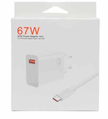 Зарядное устройство Xiaomi PD67W 3А с Type-C белое