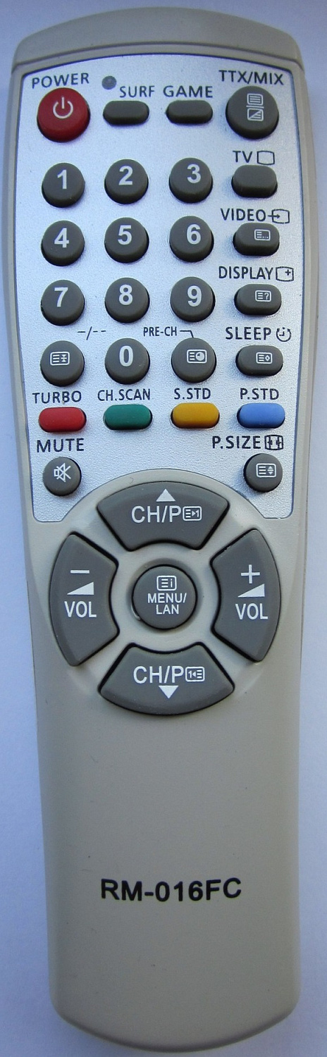 Пульт TV Samsung RM-016FC (корпус 00104A) (Huayu)