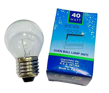 Лампочка для духовки 40W, E27, 300°C, 230V 