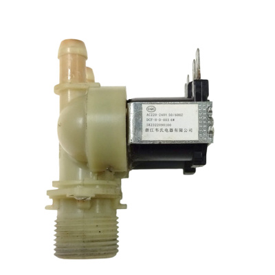 Электроклапан двойной 180° стандартные клеммы 220V SK2322090100 (WILLMARK) вид сбоку с маркировкой