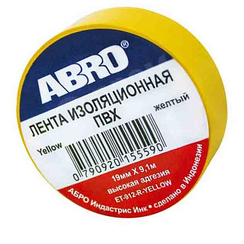 Изолента-ПВХ-ET-912-20-YE-R-ABRO