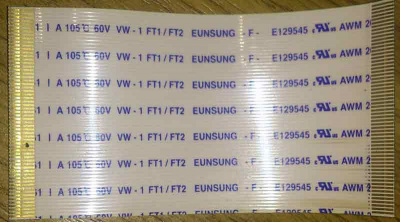 Cable LG 32LD340-ZA.BRUWLJU ES0750 EUNSUNG-E129545 AWM 20861 105C VW-1 -F- 57mm 60pin